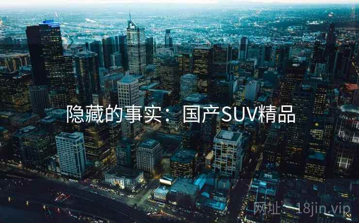 隐藏的事实：国产SUV精品