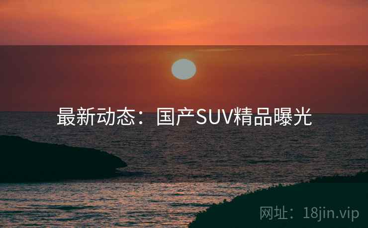 最新动态:国产SUV精品曝光 最新动态:国产SUV精品曝光