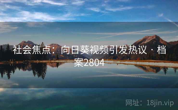 社会焦点：向日葵视频引发热议 · 档案2804
